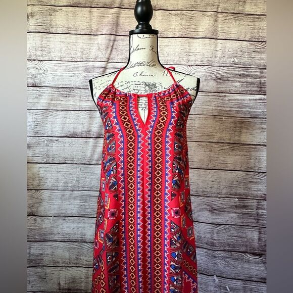 Flying Tomato Aztec Tribal Halter Maxi Dress XS - Picture 3 of 9